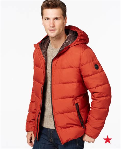 michael kors black jacket mens|michael kors puffer jacket macy's.